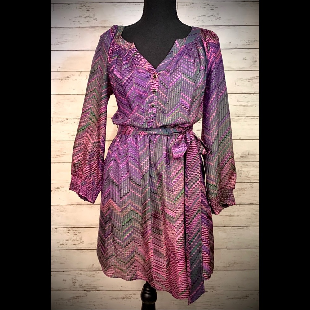 Anthropologie Shoshanna 4 Silk Shirt Dress Pockets